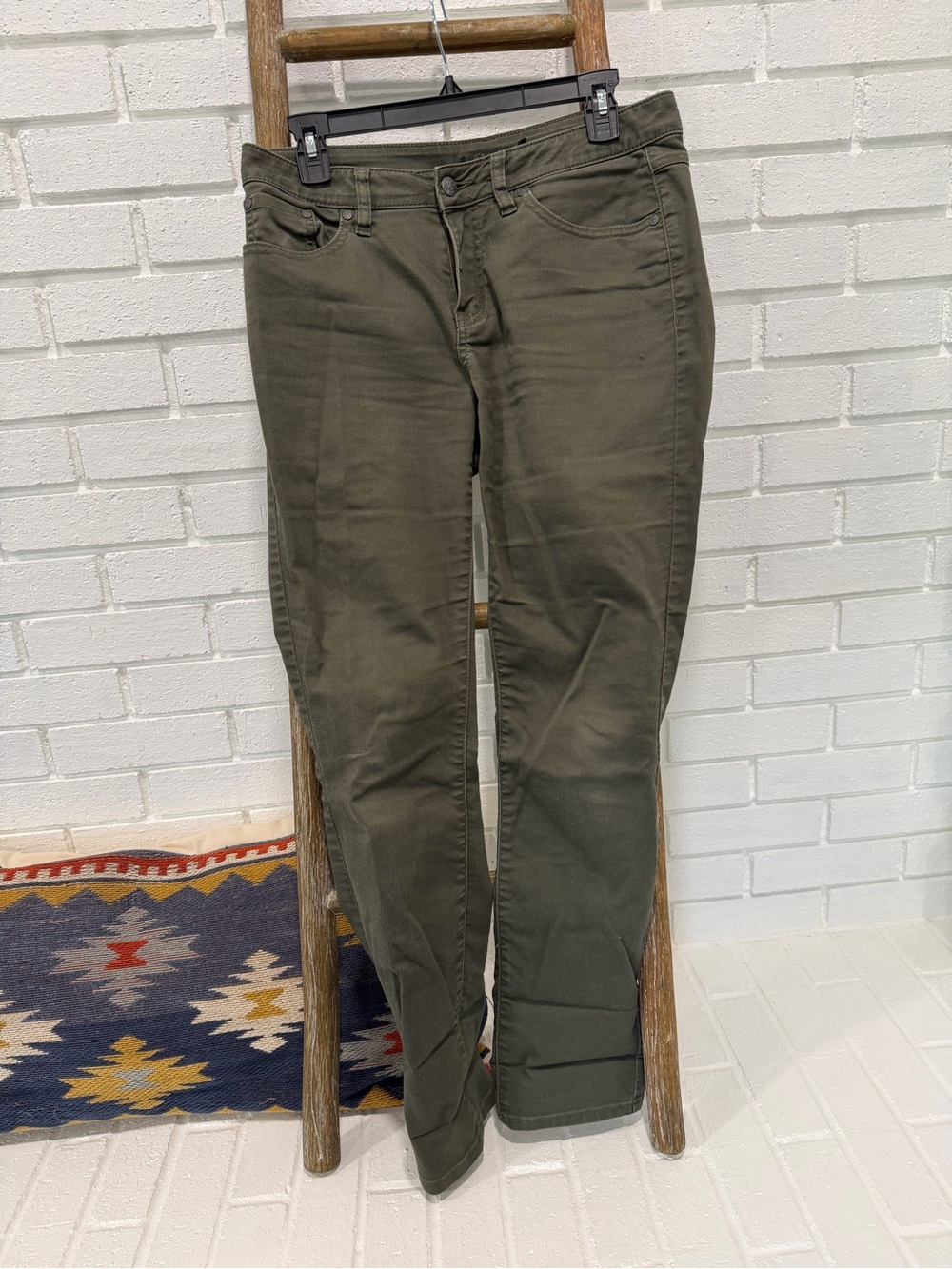 Women’s Dark Green Slim Fit Pants